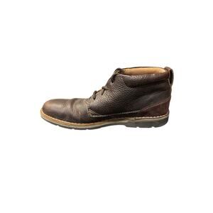 Clarks Edgewick mid men’s leather lace up brown shoes men’s size 10